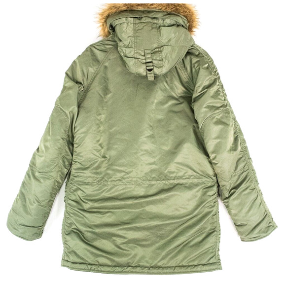 Alpha Industries Parka Jacket Men’s Size Small Green - Picture 2 of 14
